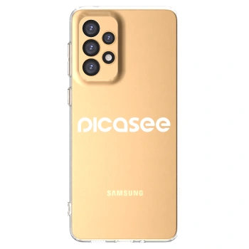 Picasee silikonowe przeźroczyste etui na Samsung Galaxy A33 5G A336 - Picasee - new logo - white