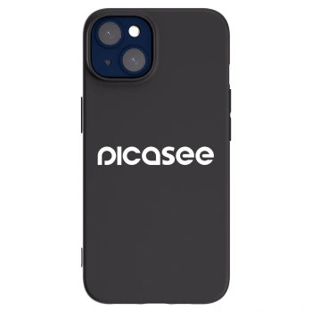 Picasee silikonowe czarne etui na Apple iPhone 14 - Picasee - new logo - white