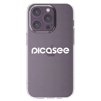 Picasee silikonowe przeźroczyste etui na Apple iPhone 14 Pro - Picasee - new logo - white