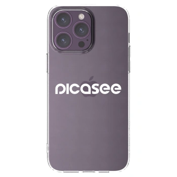 Picasee silikonowe przeźroczyste etui na Apple iPhone 14 Pro Max - Picasee - new logo - white
