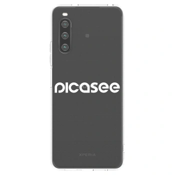 Picasee silikonowe przeźroczyste etui na Sony Xperia 10 IV 5G - Picasee - new logo - white