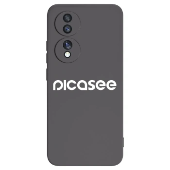 Picasee silikonowe czarne etui na Honor 70 - Picasee - new logo - white