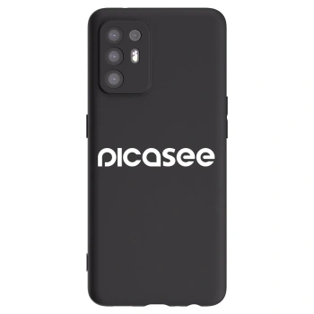 Picasee silikonowe czarne etui na OPPO A94 5G - Picasee - new logo - white