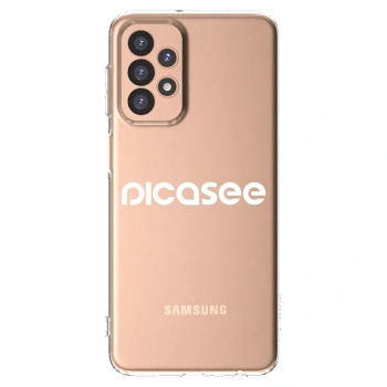 Picasee silikonowe przeźroczyste etui na Samsung Galaxy A23 A236B 5G - Picasee - new logo - white