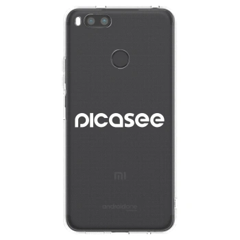 Picasee silikonowe przeźroczyste etui na Xiaomi Redmi A1 - Picasee - new logo - white