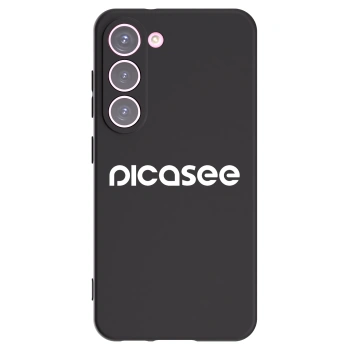 Picasee silikonowe czarne etui na Samsung Galaxy S23 5G - Picasee - new logo - white