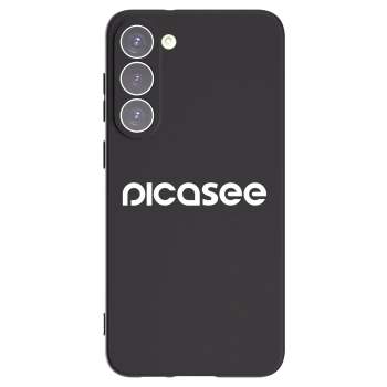 Picasee silikonowe czarne etui na Samsung Galaxy S23+ 5G - Picasee - new logo - white