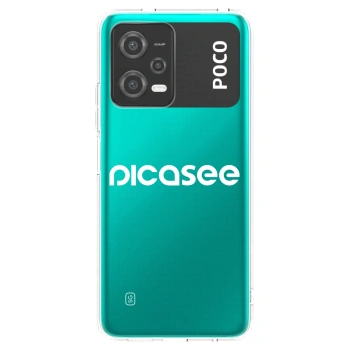Picasee silikonowe przeźroczyste etui na Xiaomi Poco X5 - Picasee - new logo - white