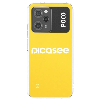 Picasee silikonowe przeźroczyste etui na Xiaomi Poco X5 Pro - Picasee - new logo - white