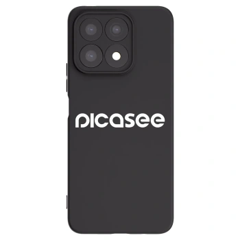 Picasee silikonowe czarne etui na Honor X8a - Picasee - new logo - white