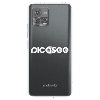 Picasee silikonowe przeźroczyste etui na Motorola Moto G72 - Picasee - new logo - white
