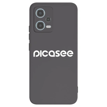 Picasee silikonowe czarne etui na Xiaomi Redmi Note 12 5G - Picasee - new logo - white