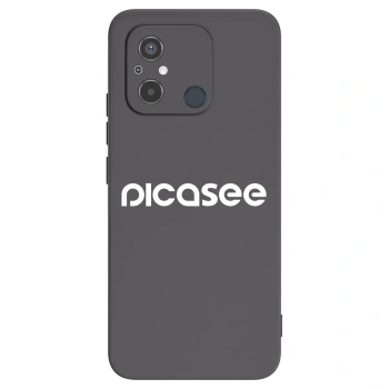 Picasee silikonowe czarne etui na Xiaomi Redmi 12C - Picasee - new logo - white