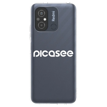 Picasee silikonowe przeźroczyste etui na Xiaomi Redmi 12C - Picasee - new logo - white