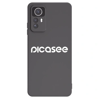 Picasee silikonowe czarne etui na Xiaomi Redmi Note 12S - Picasee - new logo - white