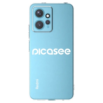 Picasee silikonowe przeźroczyste etui na Xiaomi Redmi Note 12 4G - Picasee - new logo - white