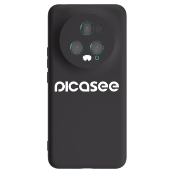 Picasee silikonowe czarne etui na Honor Magic5 Pro - Picasee - new logo - white