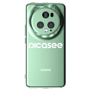 Picasee silikonowe przeźroczyste etui na Honor Magic5 Pro - Picasee - new logo - white