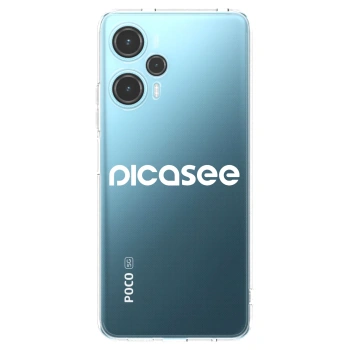 Picasee silikonowe przeźroczyste etui na Xiaomi Poco F5 - Picasee - new logo - white