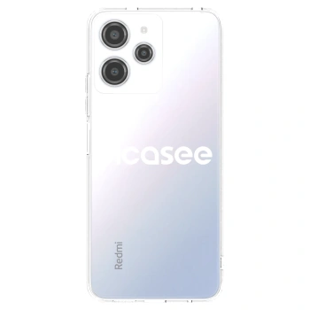Picasee silikonowe przeźroczyste etui na Xiaomi Redmi 12 4G - Picasee - new logo - white