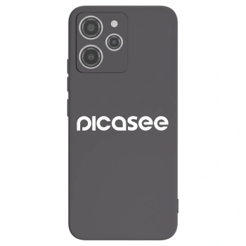 Picasee silikonowe czarne etui na Xiaomi Redmi 12 4G - Picasee - new logo - white