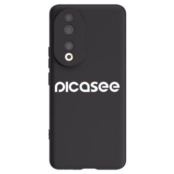 Picasee silikonowe czarne etui na Honor 90 5G - Picasee - new logo - white