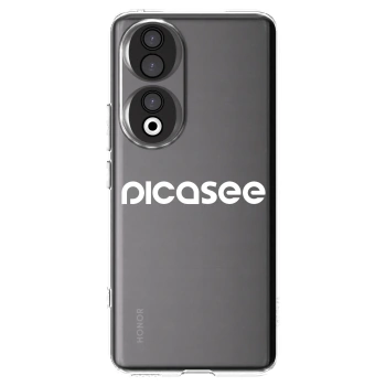 Picasee silikonowe przeźroczyste etui na Honor 90 5G - Picasee - new logo - white