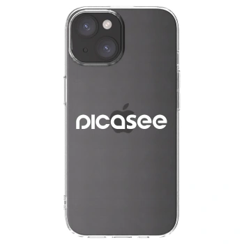 Picasee silikonowe przeźroczyste etui na Apple iPhone 15 - Picasee - new logo - white
