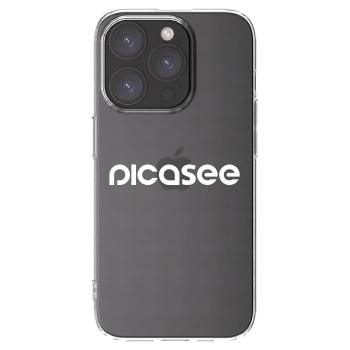 Picasee silikonowe przeźroczyste etui na Apple iPhone 15 Pro - Picasee - new logo - white