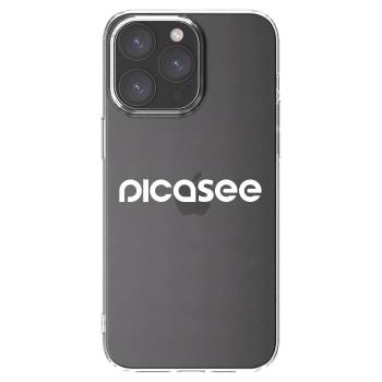 Picasee silikonowe przeźroczyste etui na Apple iPhone 15 Pro Max - Picasee - new logo - white