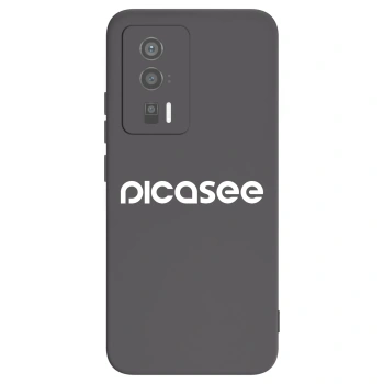 Picasee silikonowe czarne etui na Xiaomi Poco F5 Pro 5G - Picasee - new logo - white