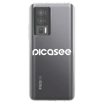 Picasee silikonowe przeźroczyste etui na Xiaomi Poco F5 Pro 5G - Picasee - new logo - white