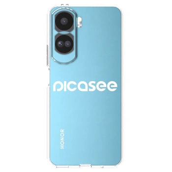 Picasee silikonowe przeźroczyste etui na Honor 90 Lite 5G - Picasee - new logo - white