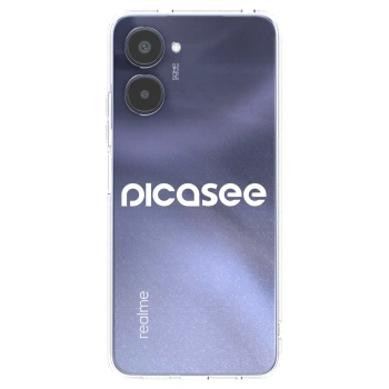 Picasee silikonowe przeźroczyste etui na Realme 10 4G - Picasee - new logo - white