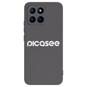 Picasee silikonowe czarne etui na Honor 70 Lite - Picasee - new logo - white