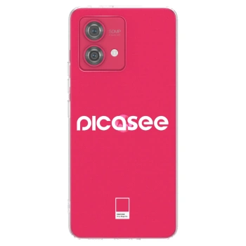 Picasee silikonowe przeźroczyste etui na Motorola Moto G84 5G - Picasee - new logo - white