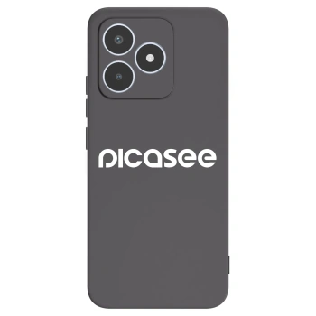 Picasee silikonowe czarne etui na Realme C53 - Picasee - new logo - white