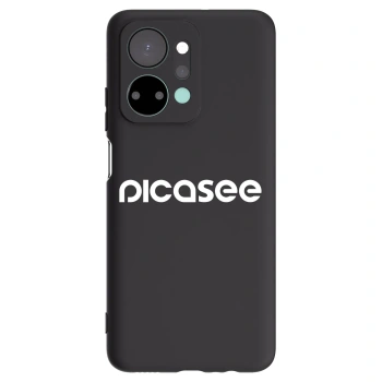 Picasee silikonowe czarne etui na Honor X7a - Picasee - new logo - white