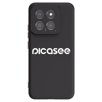 Picasee silikonowe czarne etui na Xiaomi 14 - Picasee - new logo - white