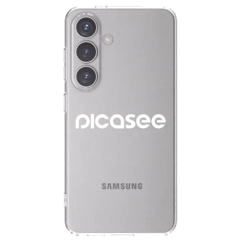 Picasee silikonowe przeźroczyste etui na Samsung Galaxy S24 S921B 5G - Picasee - new logo - white
