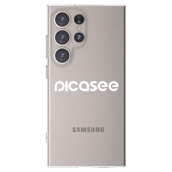 Picasee silikonowe przeźroczyste etui na Samsung Galaxy S24 Ultra S928B 5G - Picasee - new logo - white