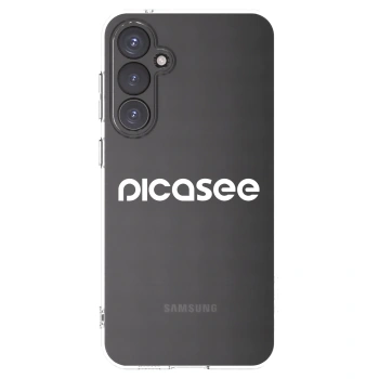Picasee silikonowe przeźroczyste etui na Samsung Galaxy S23 FE S711B - Picasee - new logo - white