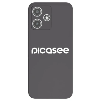Picasee silikonowe czarne etui na Xiaomi Redmi 12 5G - Picasee - new logo - white