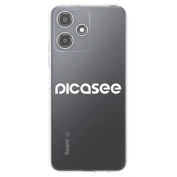Picasee silikonowe przeźroczyste etui na Xiaomi Redmi 12 5G - Picasee - new logo - white