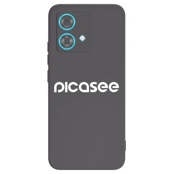 Picasee silikonowe czarne etui na Motorola Edge 40 Neo - Picasee - new logo - white