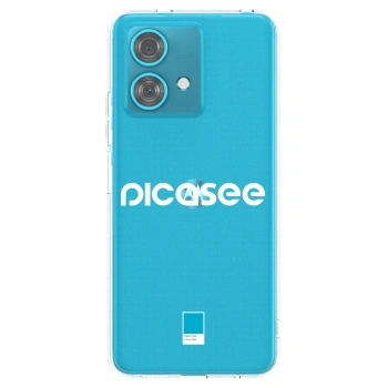 Picasee silikonowe przeźroczyste etui na Motorola Edge 40 Neo - Picasee - new logo - white