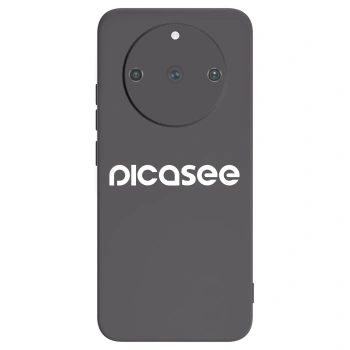Picasee silikonowe czarne etui na Realme 11 Pro+ - Picasee - new logo - white