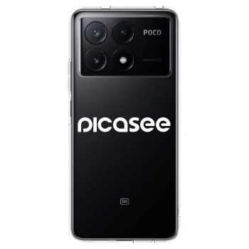 Picasee silikonowe przeźroczyste etui na Xiaomi Poco X6 Pro - Picasee - new logo - white