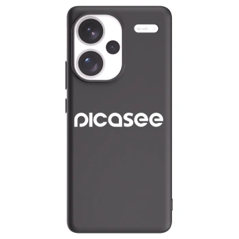 Picasee silikonowe czarne etui na Xiaomi Redmi Note 13 Pro+ 5G - Picasee - new logo - white