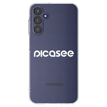 Picasee silikonowe przeźroczyste etui na Samsung Galaxy A15 A155F 4G - Picasee - new logo - white